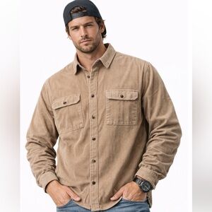 GAP Men's Beige Corduroy Shirt Jacket
